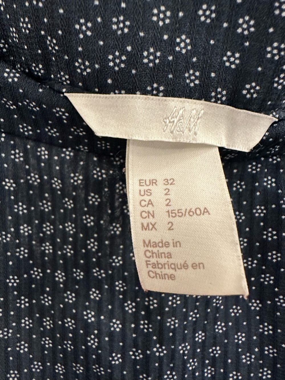 H&M Navy Floral High-Low Ruffle Midi Skirt - Picture 4 of 4